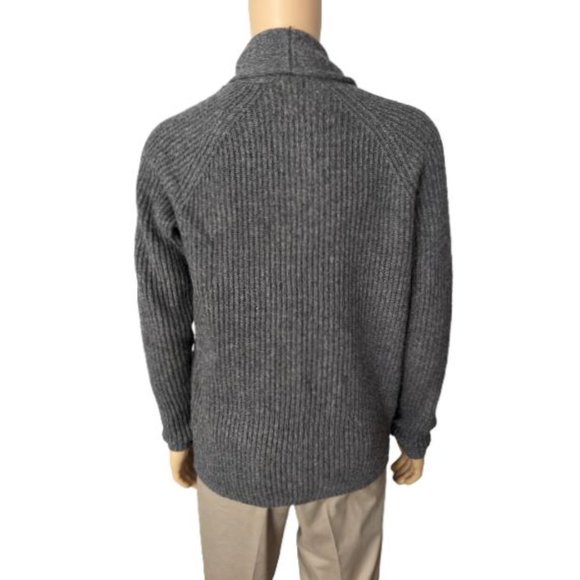 JF J. Ferrar Gray Merino Wool Blend Button-Down Cardigan M - Picture 6 of 8